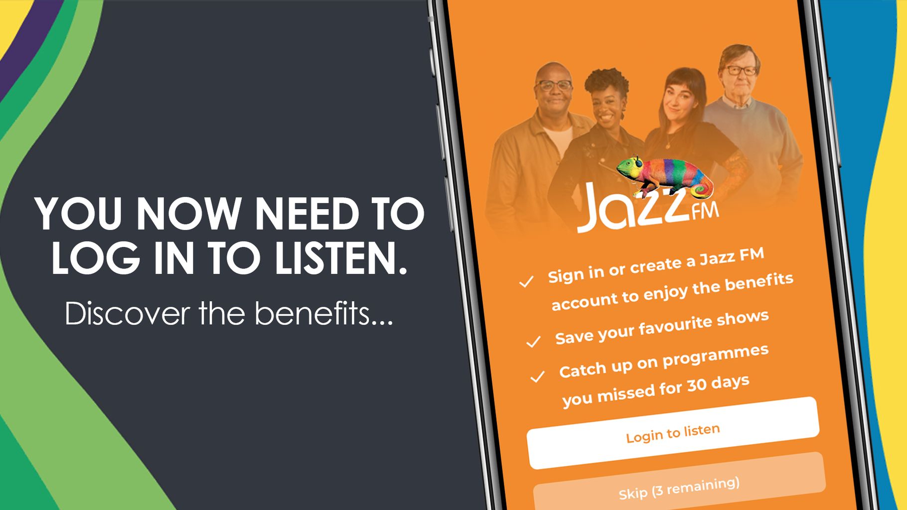 Log in to Listen with Jazz FM Features Jazz FM